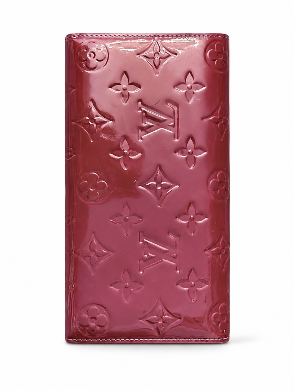 Louis Vuitton red monogram vernis long wallet